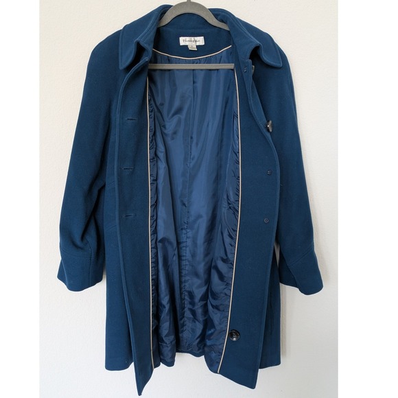 Preston & York Sapphire Blue Wool Blend Car Coat Womens Size 8 - Picture 5 of 9